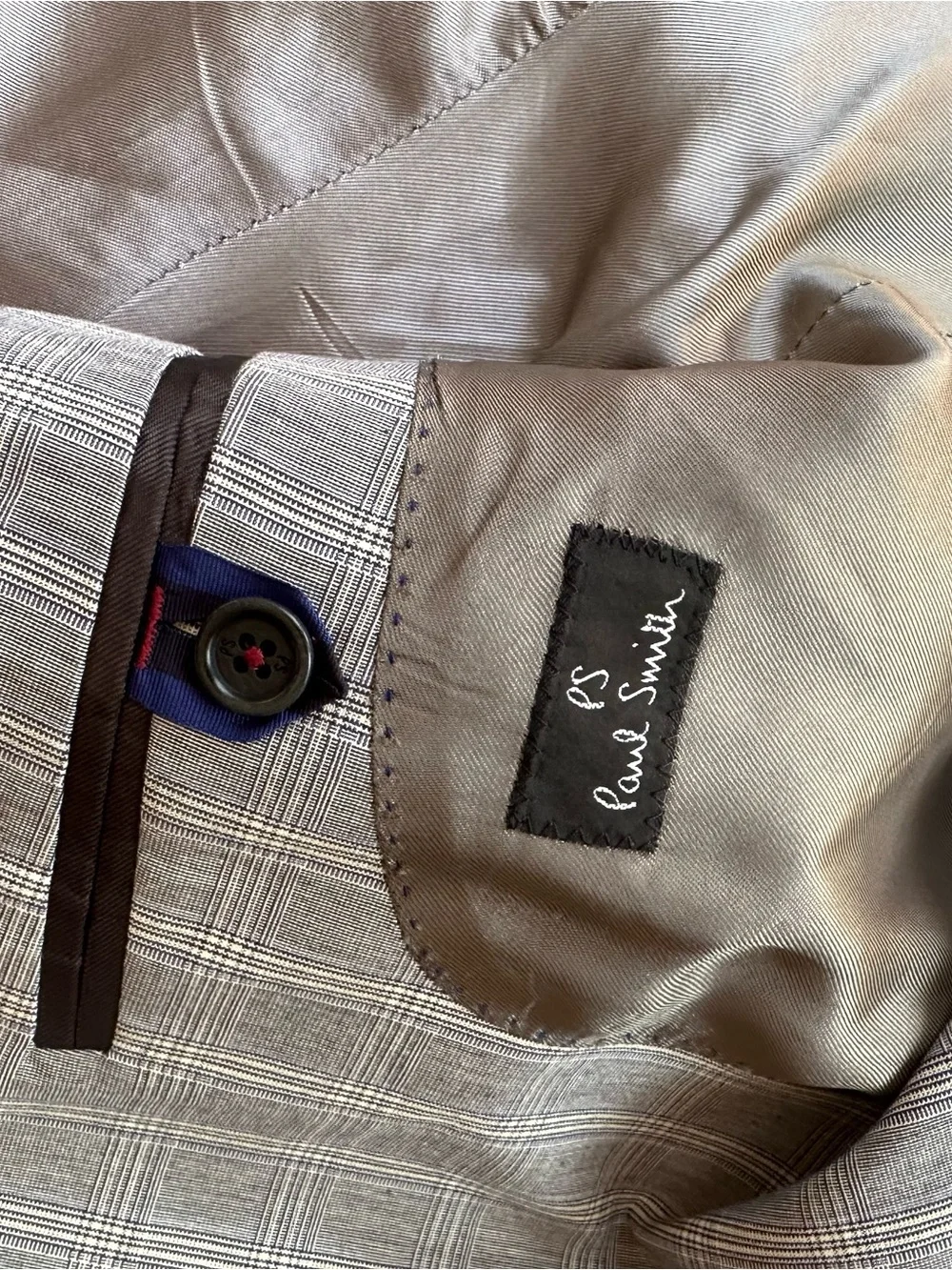 Paul Smith Light Gray Windowpane Sport Coat - Two-Button Blazer